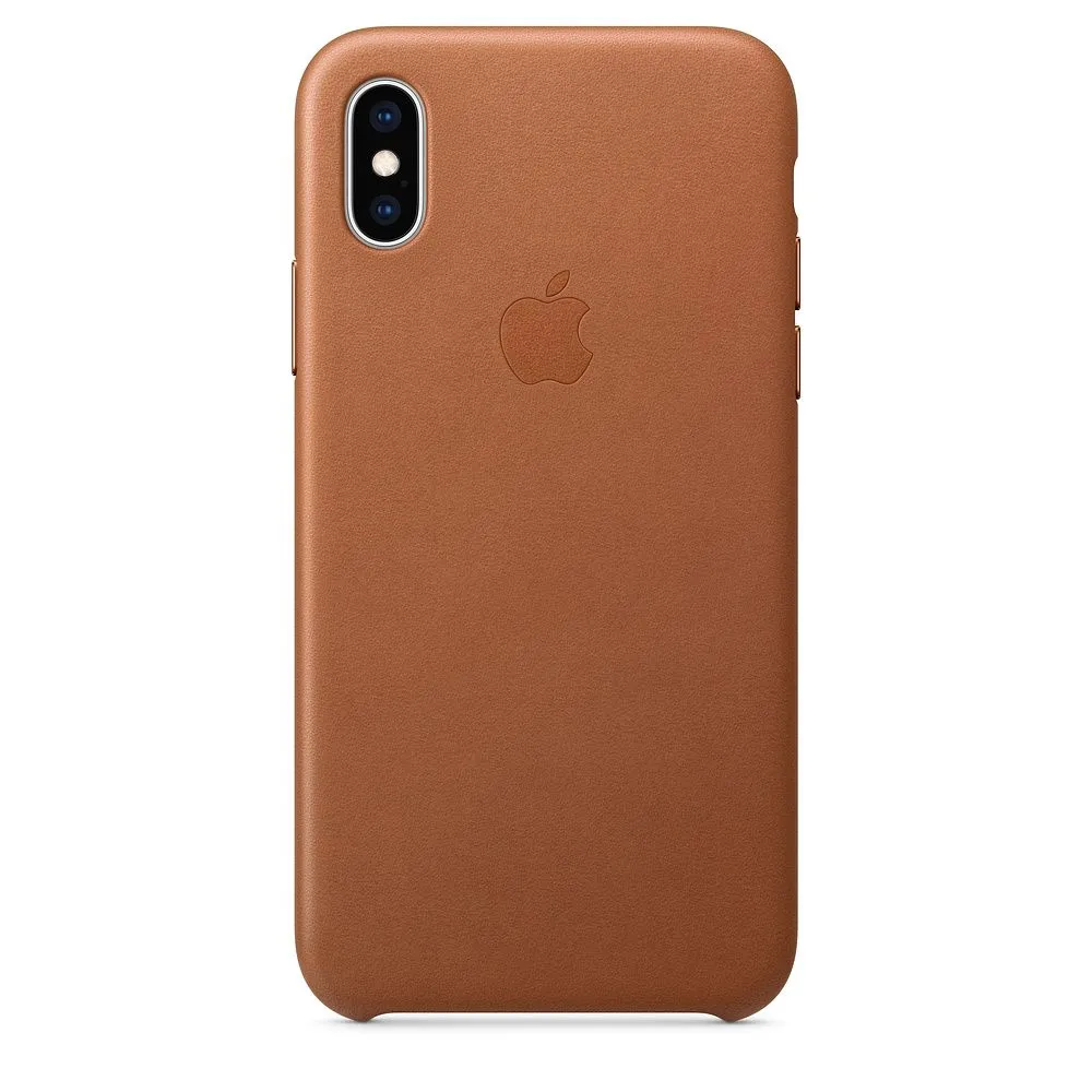 Apple Leather Case 1:1 for iPhone Xs Max Saddle Brown