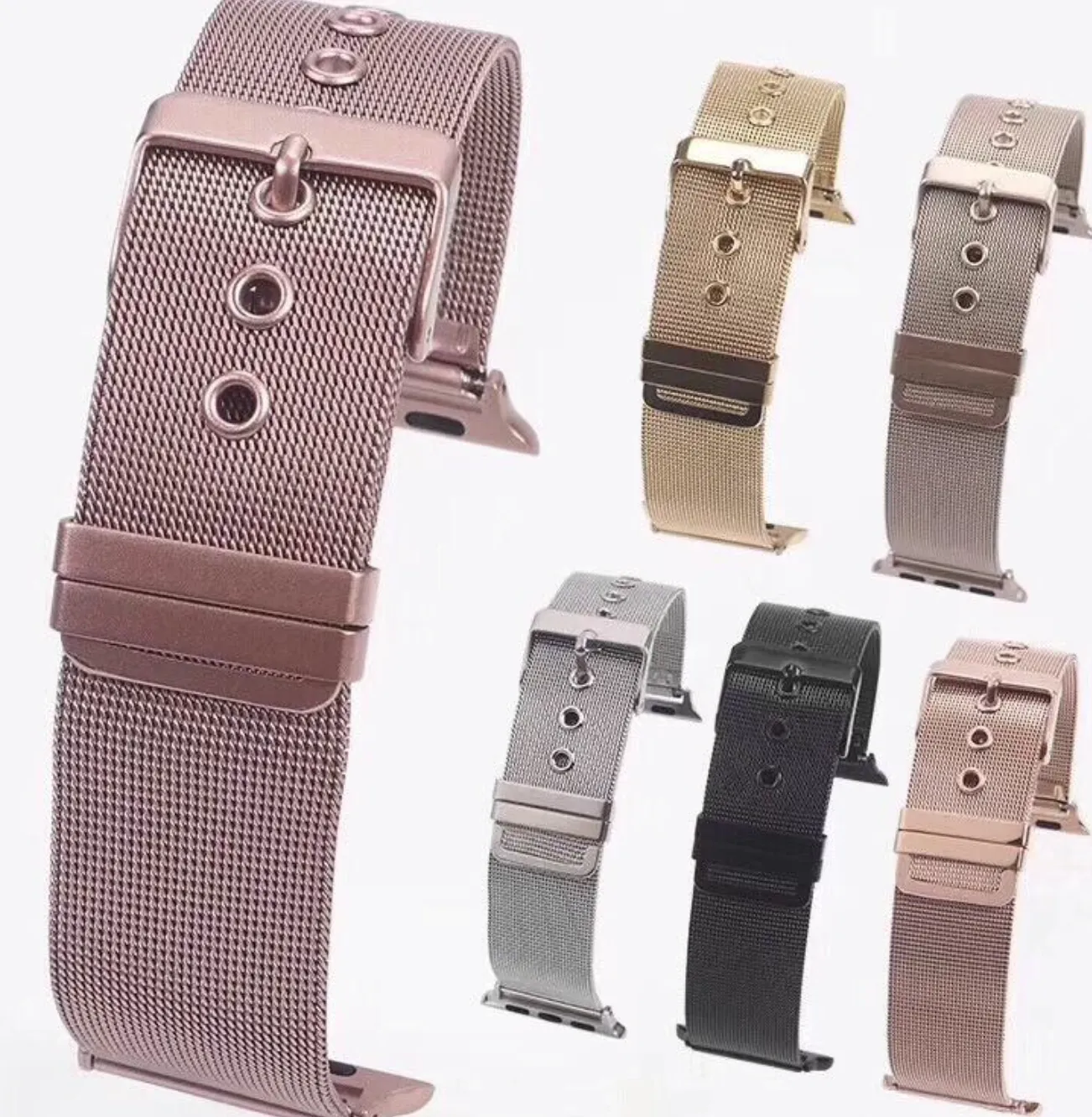 Milanese Loop for Apple Watch 42/44 mm (with buckle) Gold