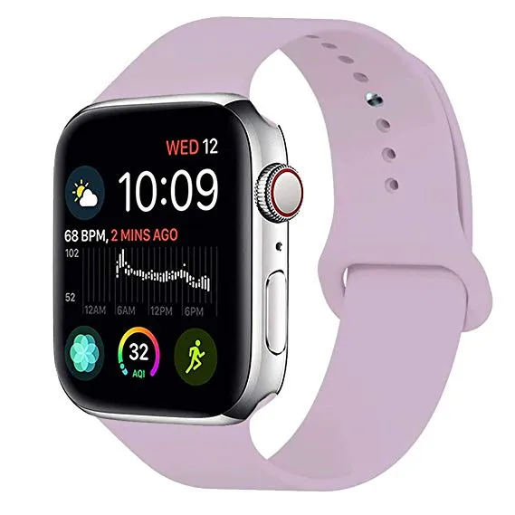 Silicone Watch Band for for Apple Watch 38/40mm S/M Lavender Gray