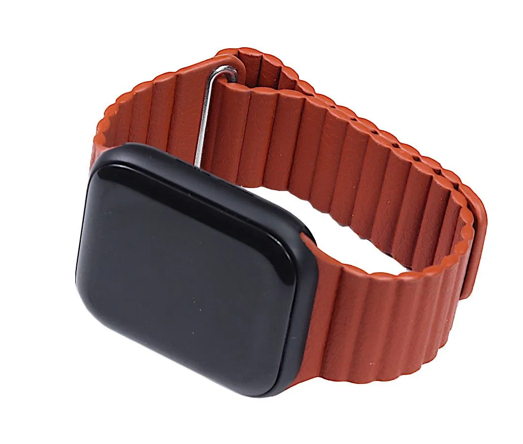 Magnetic Leather Loop For Apple Watch 42/44 mm Saddle Brown