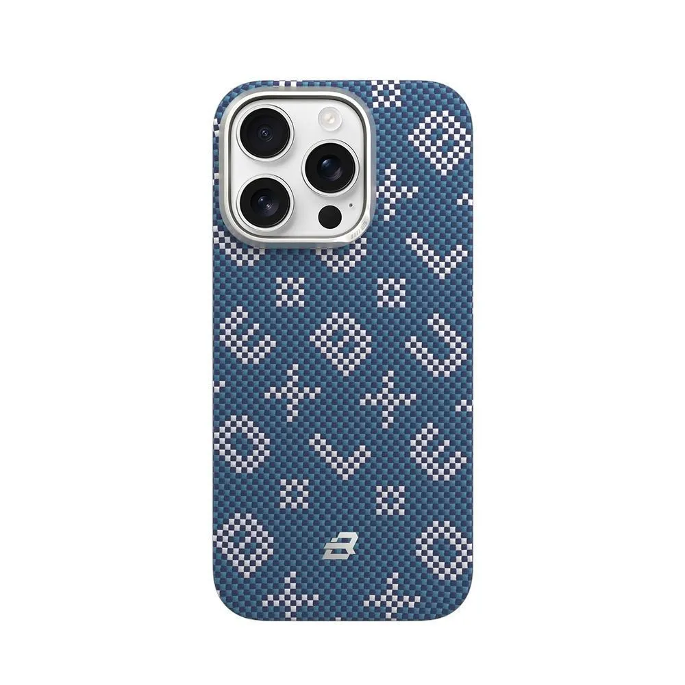 Фото Чохол-накладка Blueo Gilded Tactile Woven Aramid Fiber для iPhone 16 Pro с MagSafe Blue (BL061-I16PBL) – чохол iPhone