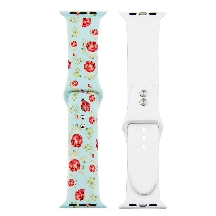 Painted Silicone Watch Band for Apple Watch 42/44mm S/M 17