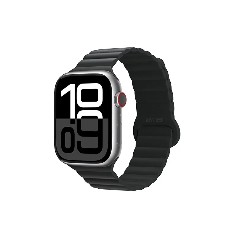 Blueo Magnetic Silicone Watch Band 42/44/45/49 mm Black