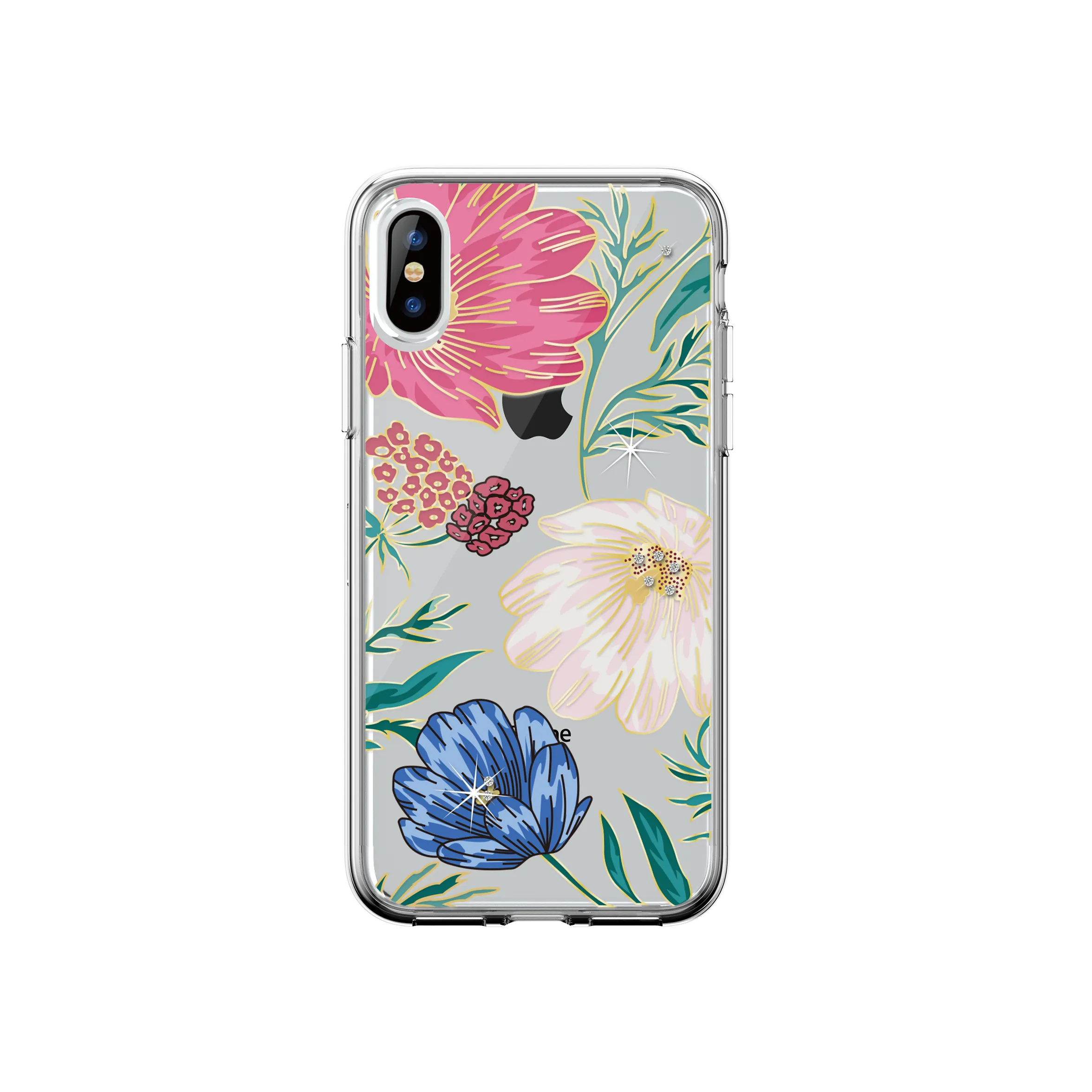 Comma Flowery  Series Crystal Case for iPhone Xs Max  Flower 4