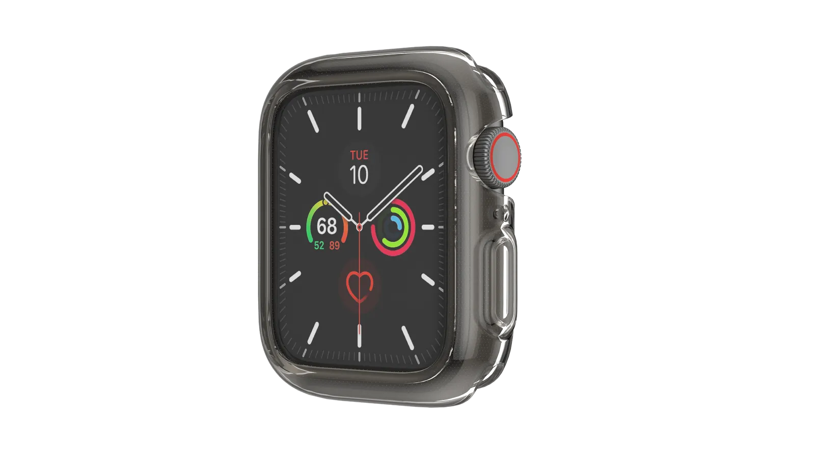 AmazingThing Anti-Bacterial Protection Outre Drop Proof Case for Apple Watch 44 mm Black Clear