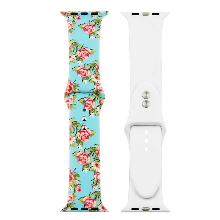 Painted Silicone Watch Band for Apple Watch 42/44mm S/M 5