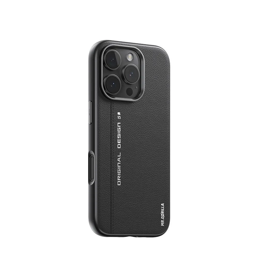 Фото Чехол-накладка Blueo Leather Case для iPhone 16 Pro с MagSafe Black (B52-I16PBLK) – чехол iPhone
