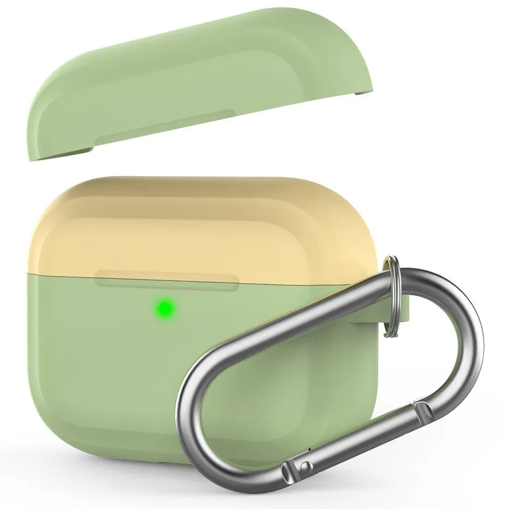 AhaStyle Premium SiliconeTwo Toned Case for Airpods Pro Yellow/Mint