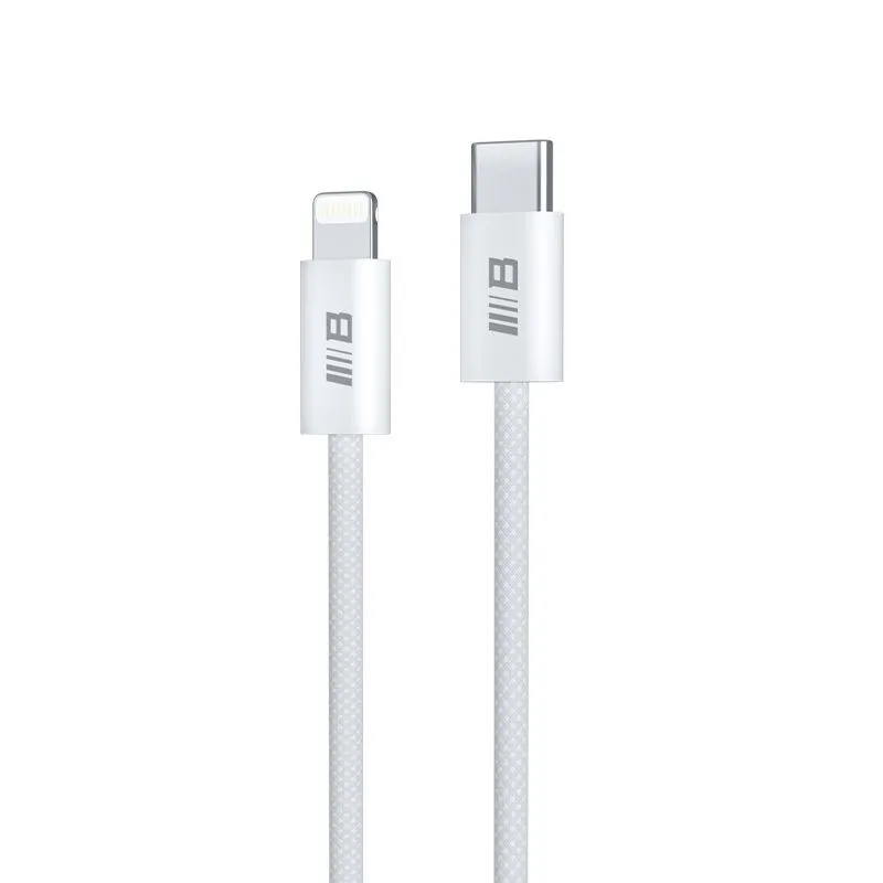 Blueo Braided PD Fast Charging USB-C to Lightning Cable White